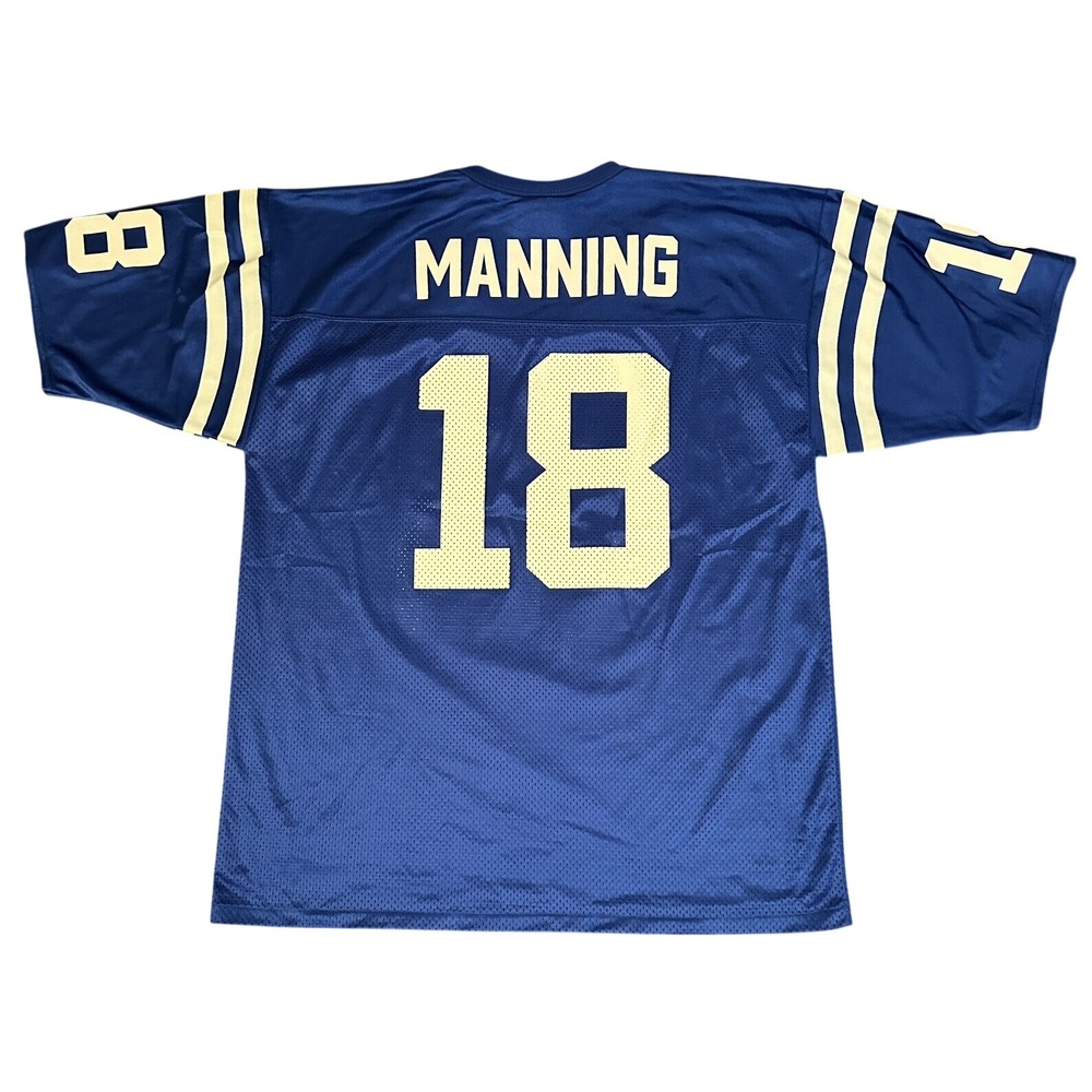 VINTAGE Indianapolis Colts Peyton Manning Jersey #18 Logo Athletic‎ (Mens LARGE)